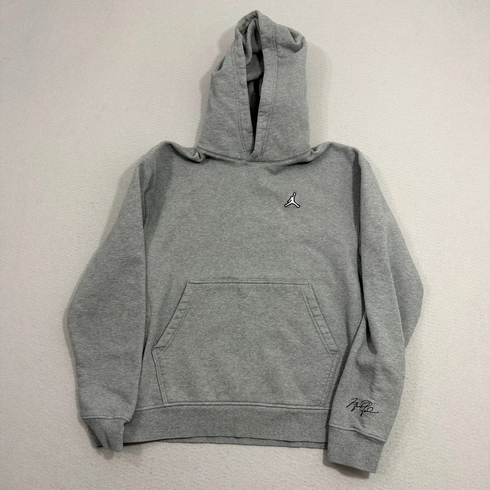 Jordan Hoodie Mens Large Gray Jumpman Essentials Pullover DA9818-091 Fleece